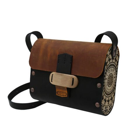 ტყავის და ხის ჩანთა