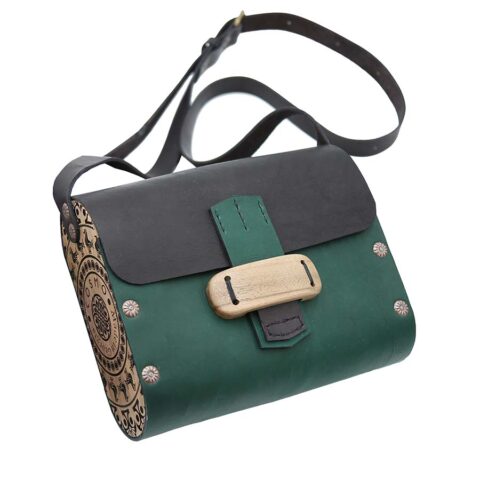 ტყავის და ხის ჩანთა