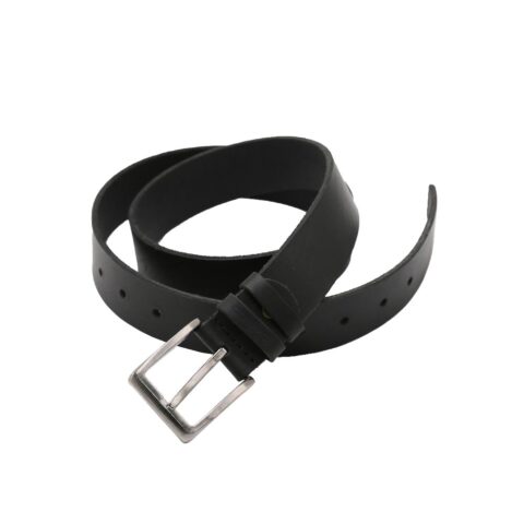 ტყავის ქამარი – მამაკაცის (შავი, ნაკერის გარეშე)