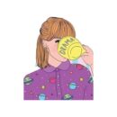 დრამა ქვინ – ხის ბროში პრინტით