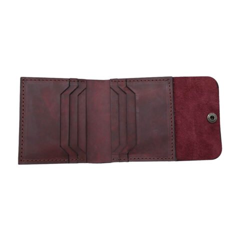 ტყავის საფულე "ლალა" - შინდისფერი