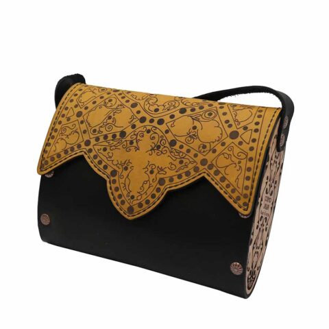 თამარ მეფის ჩანთა - ყვითელი, შავი