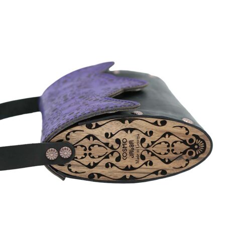 თამარ მეფის ჩანთა - იასამნისფერი, შავი