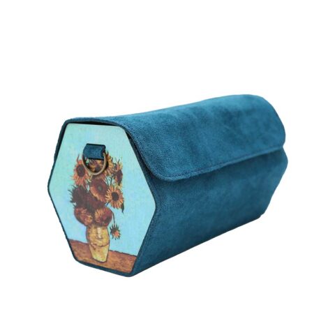 ზამშის და ხის ჩანთა პრინტით - მზესუმზირები