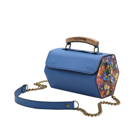 ტყავის ჩანთა – ფერადი ყვავილები